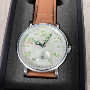 Elevon Von‎ Braun Leather-Band Watch w/Date - ELE112-1 RARE
